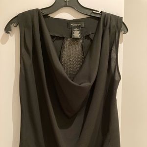 Black blouse with silver accents
